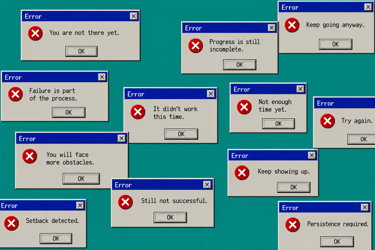 Retro Error Window Collage